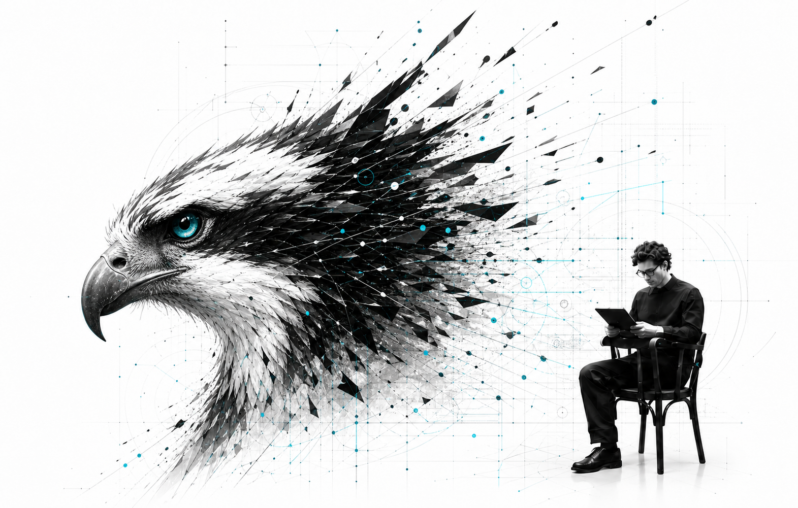 Technical osprey illustration